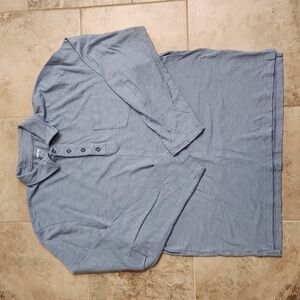 Lands End Long Sleeve Button Up Polo